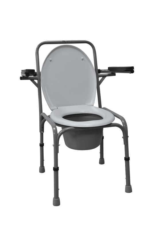 Стілець туалетний сталевий регульований з відкидними поручнями НТ-04-004 , ТОВ "Норма-Трейд"